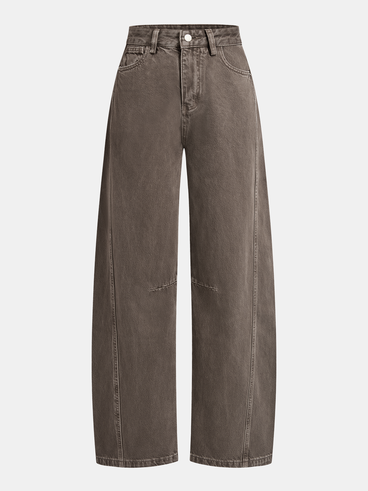Distressed Jeans mit gekrümmtem Bein