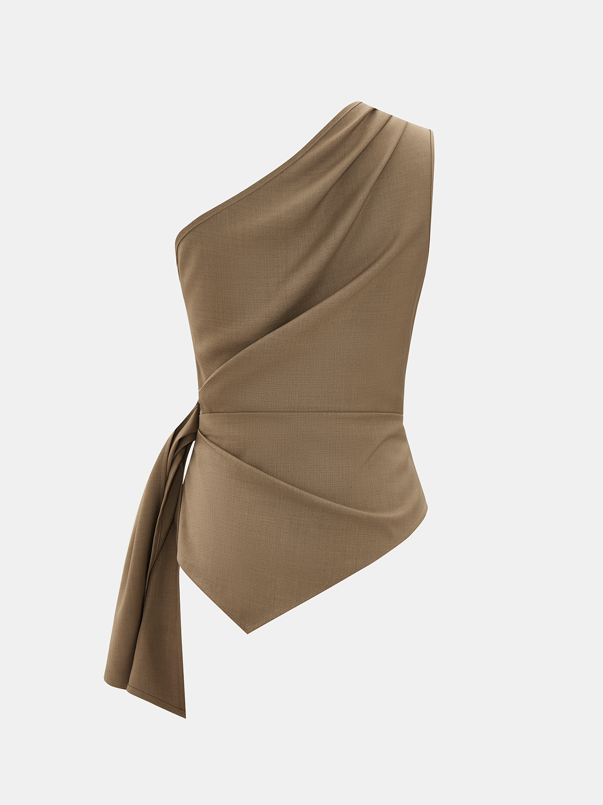 Débardeur asymétrique à nouer à la taille