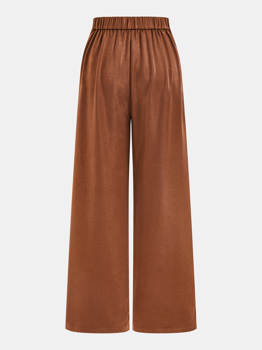 Ensemble haut froncé en satin et pantalon large