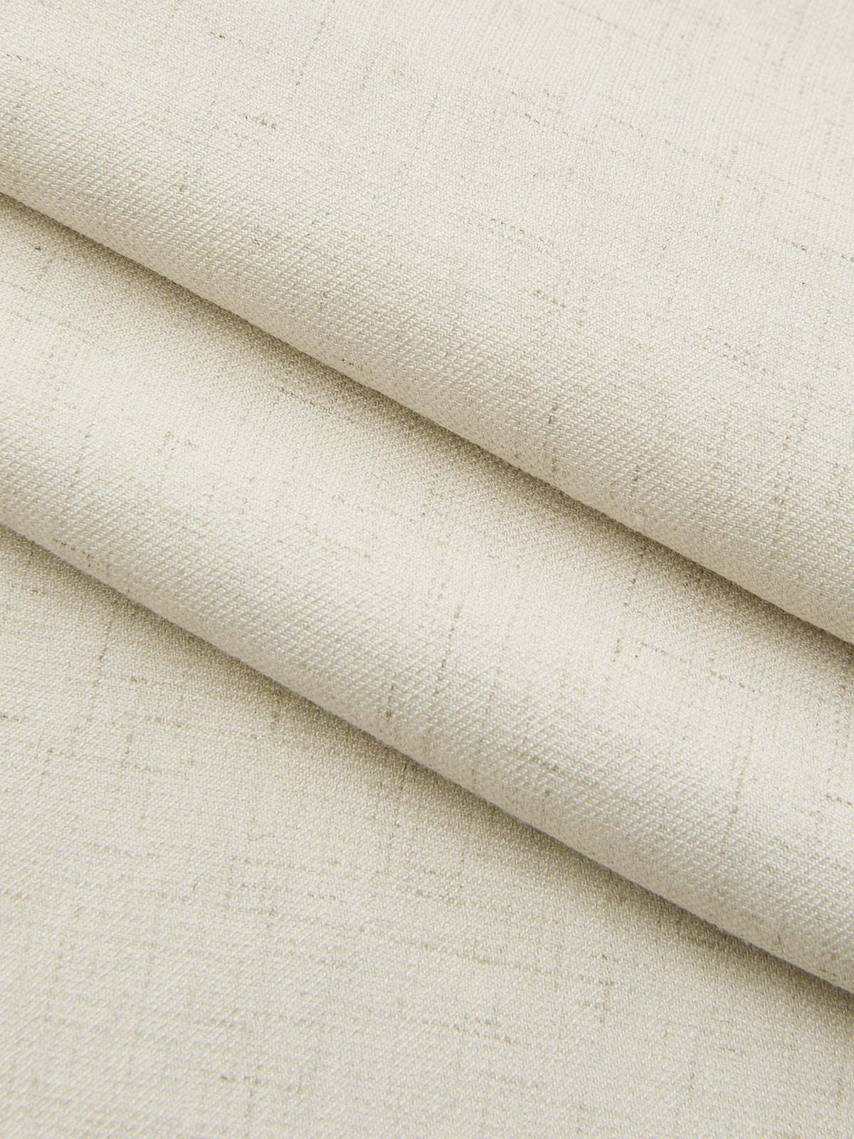 Pantalon large taille haute en coton et lin