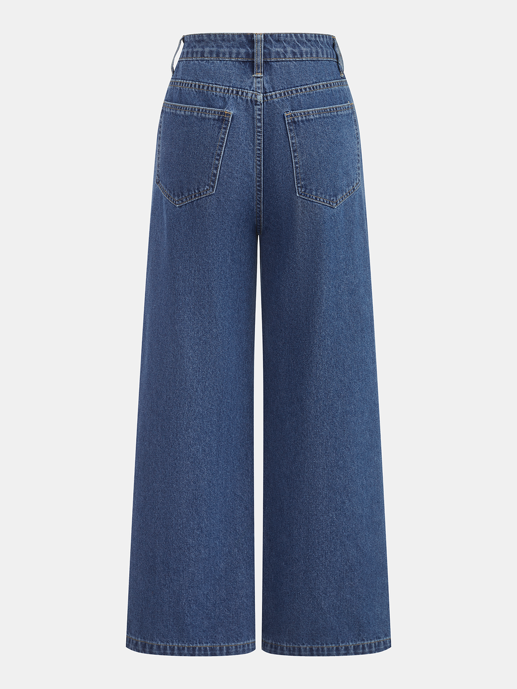 Pantalon en jean asymétrique à jambes larges