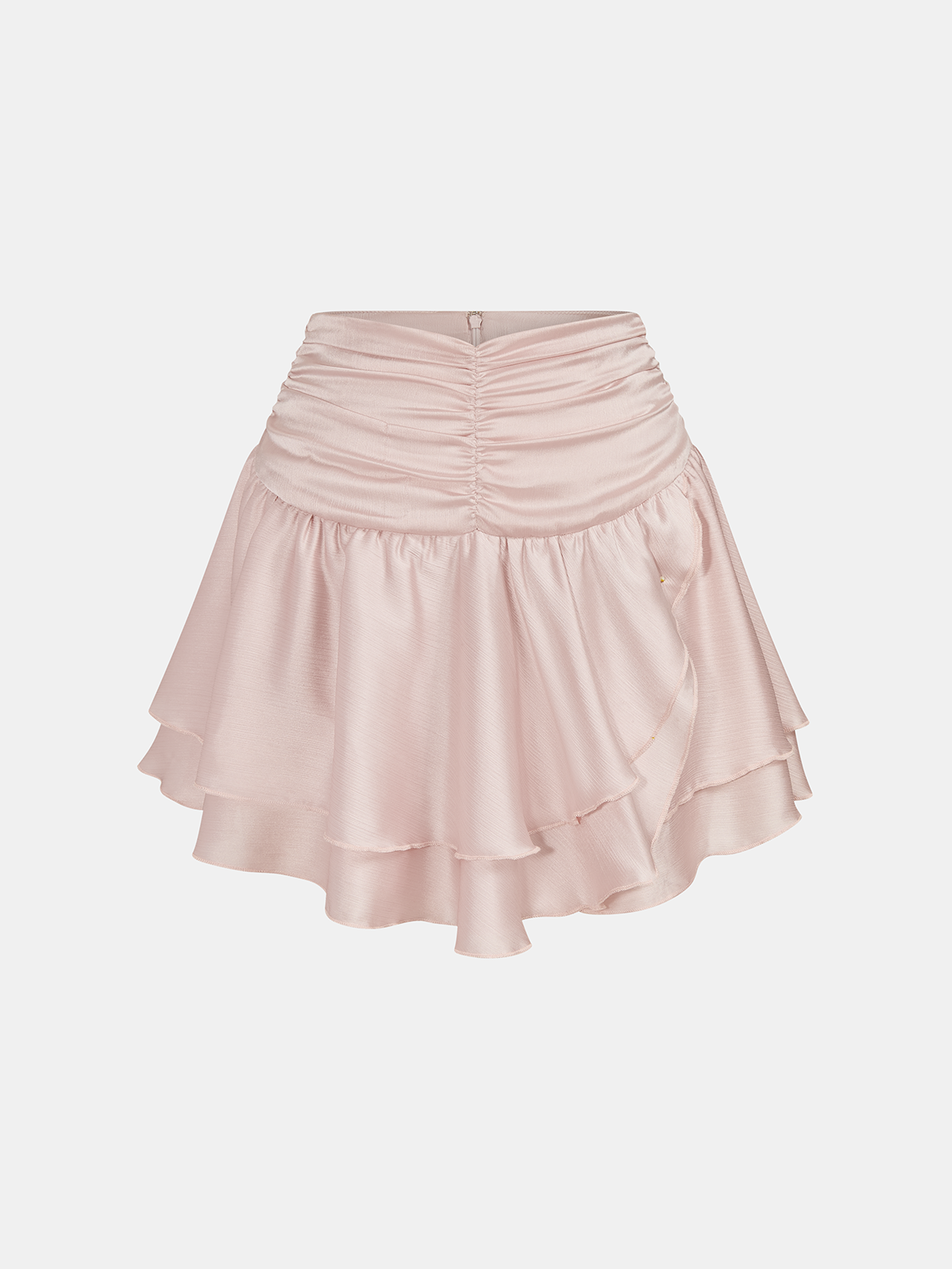 Ensemble haut asymétrique et mini-jupe rose 3D