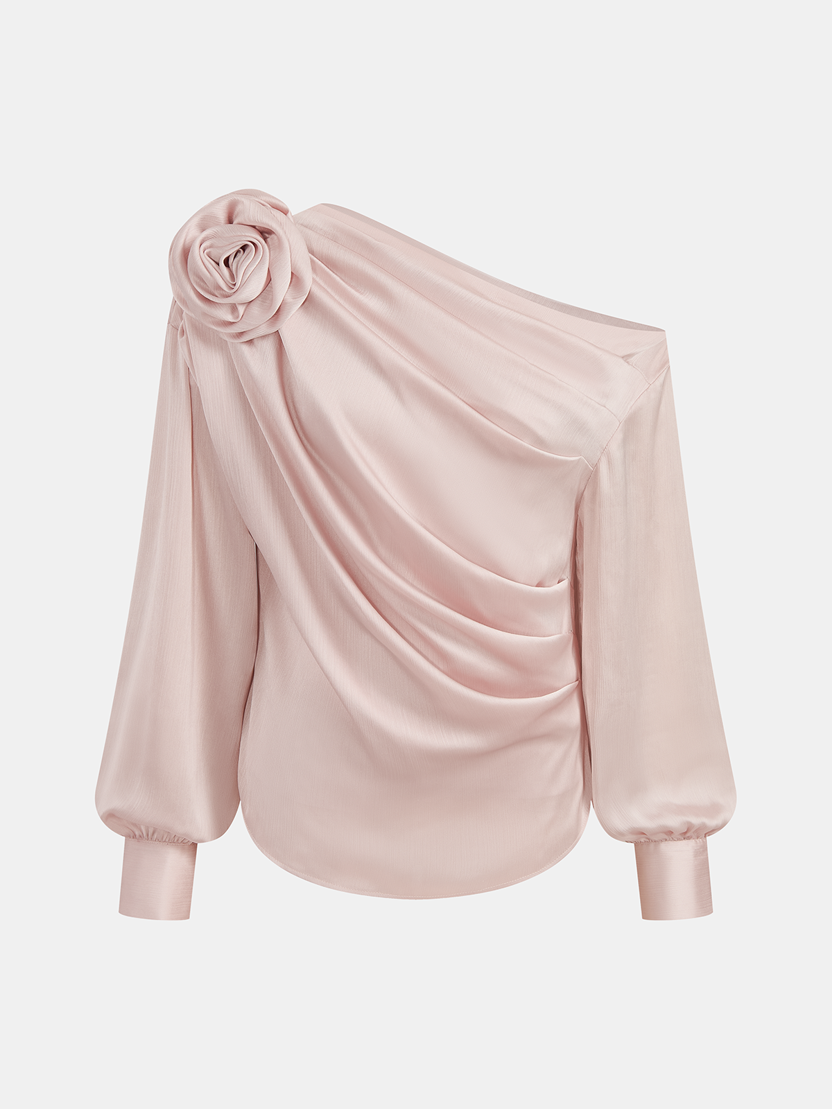 Ensemble haut asymétrique et mini-jupe rose 3D