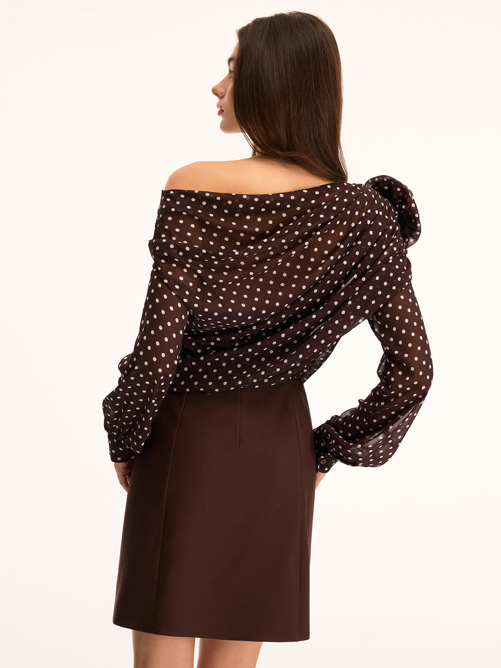 Polka Dot Off Shoulder 3D Flower Mini Dress