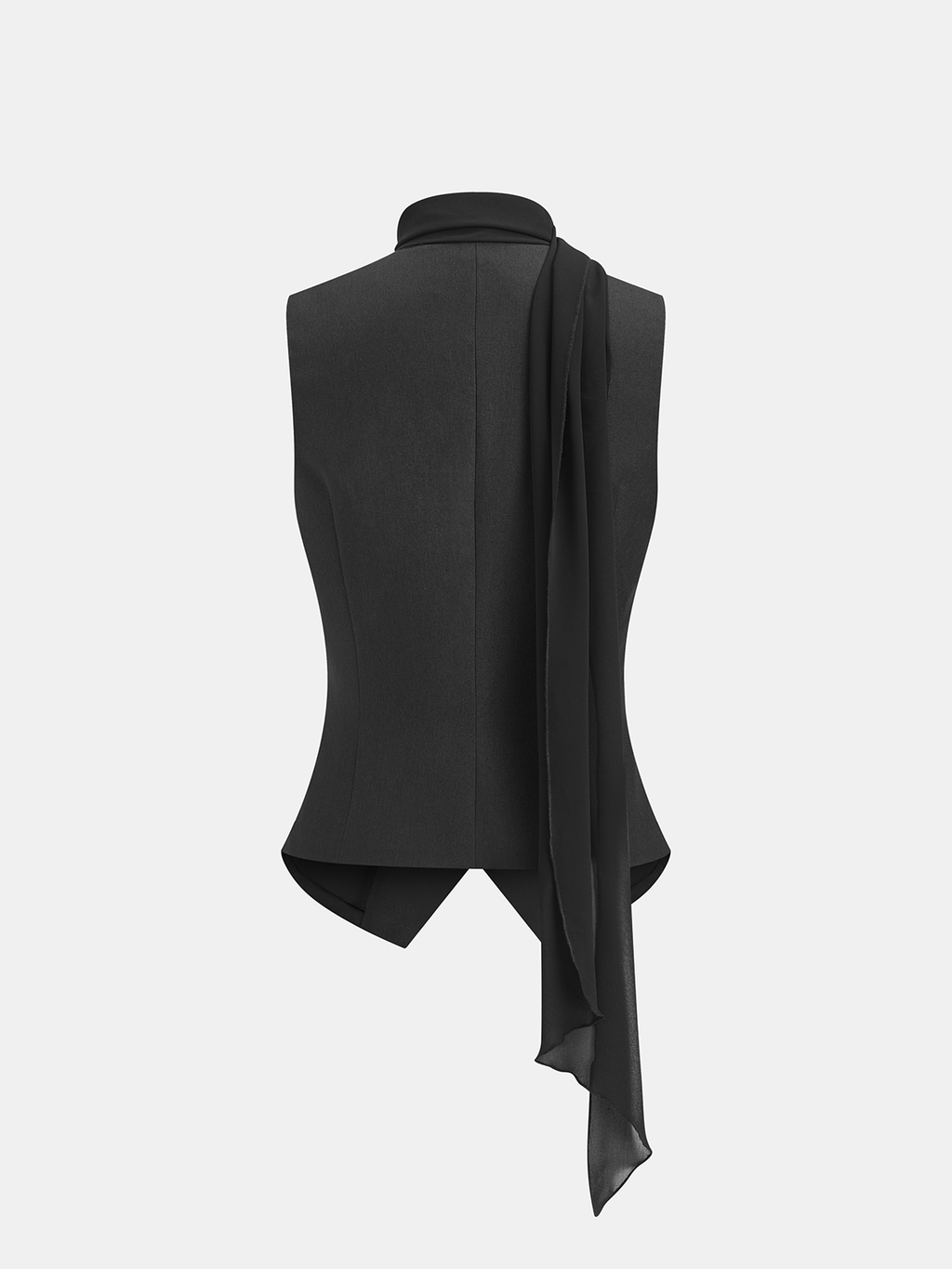 Gilet cintré boutonné avec détail foulard