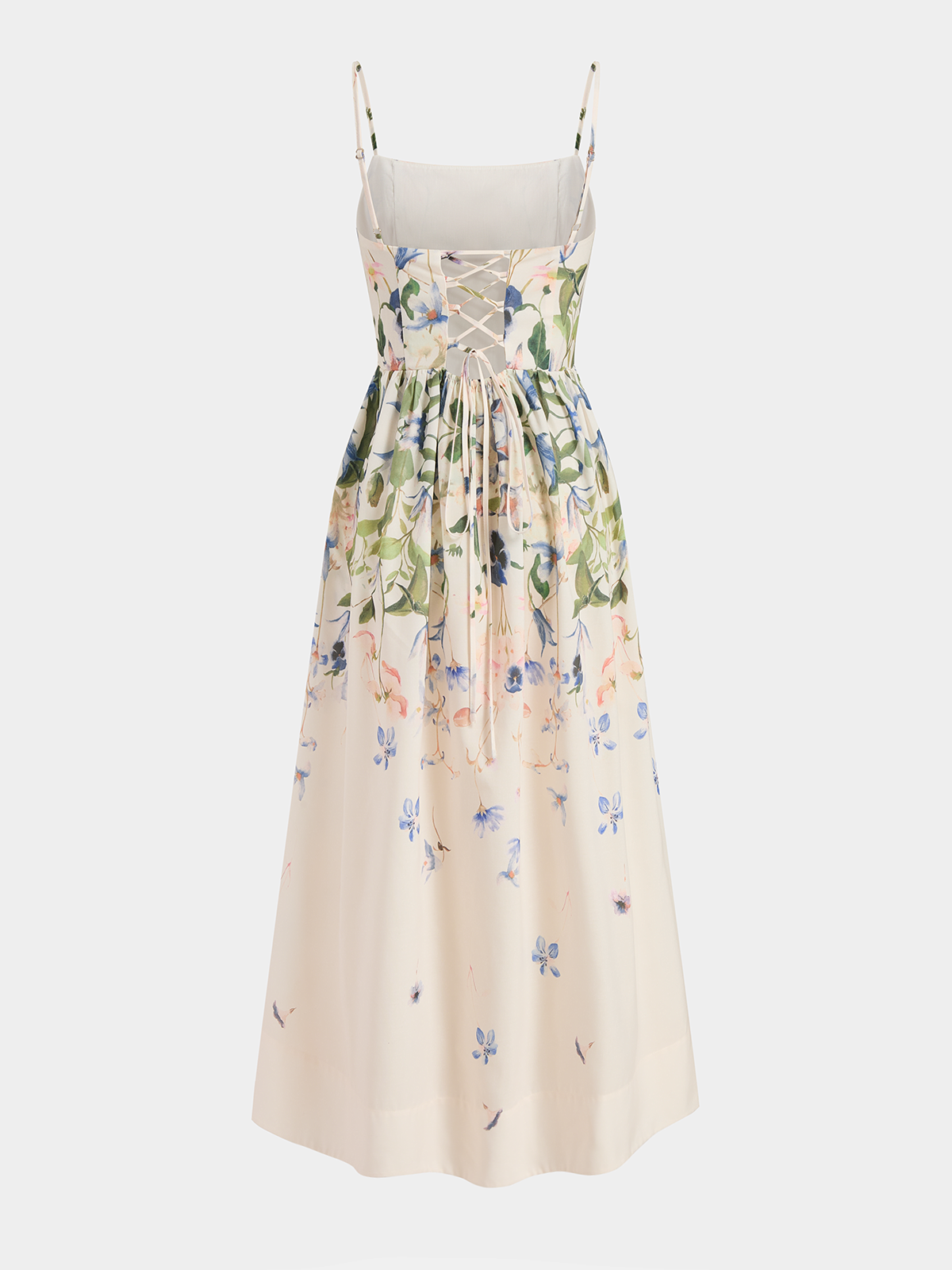 Maxikleid mit Blümchenmuster und Spaghettiträgern