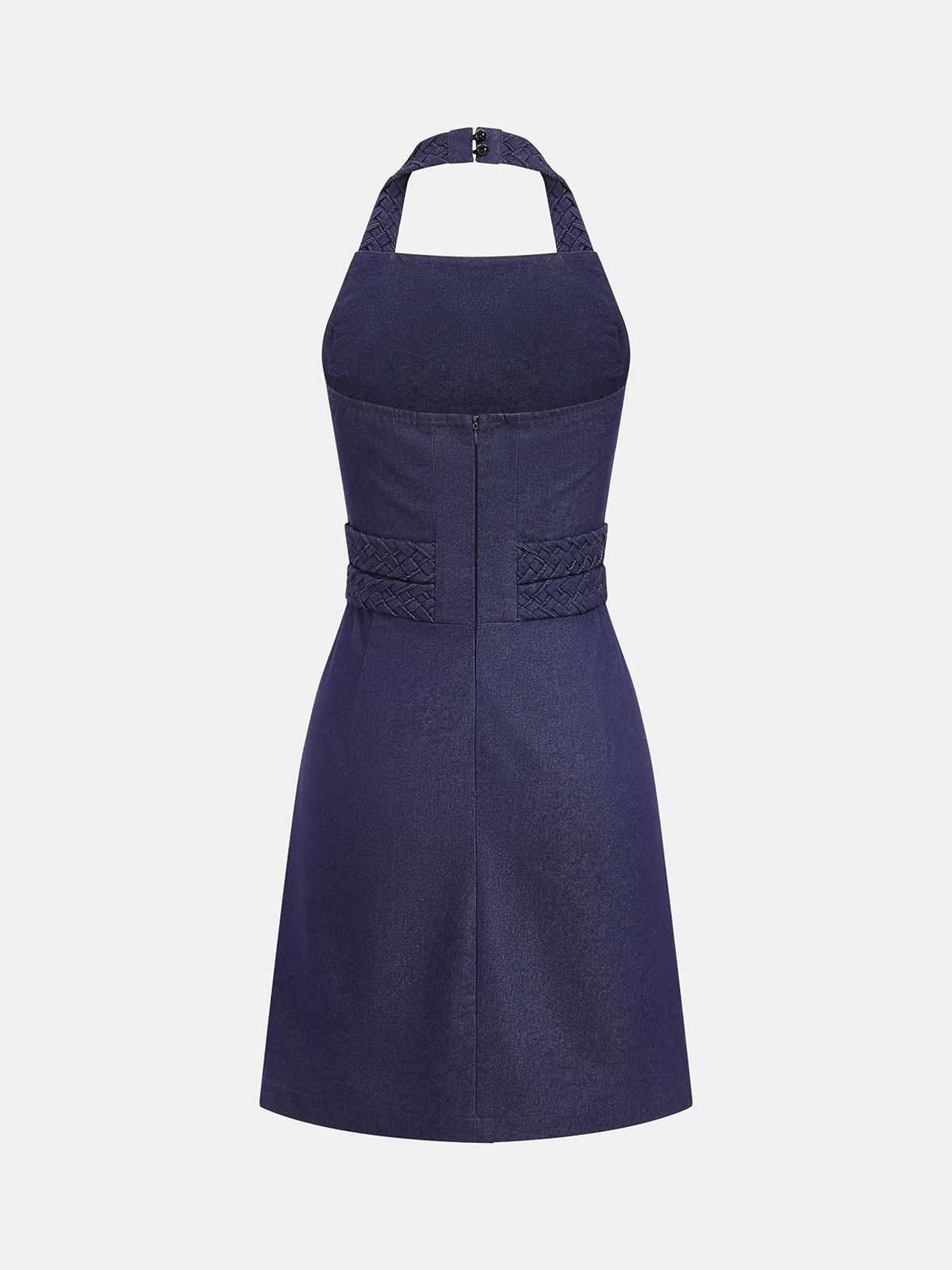 Robe courte dos nu tressée