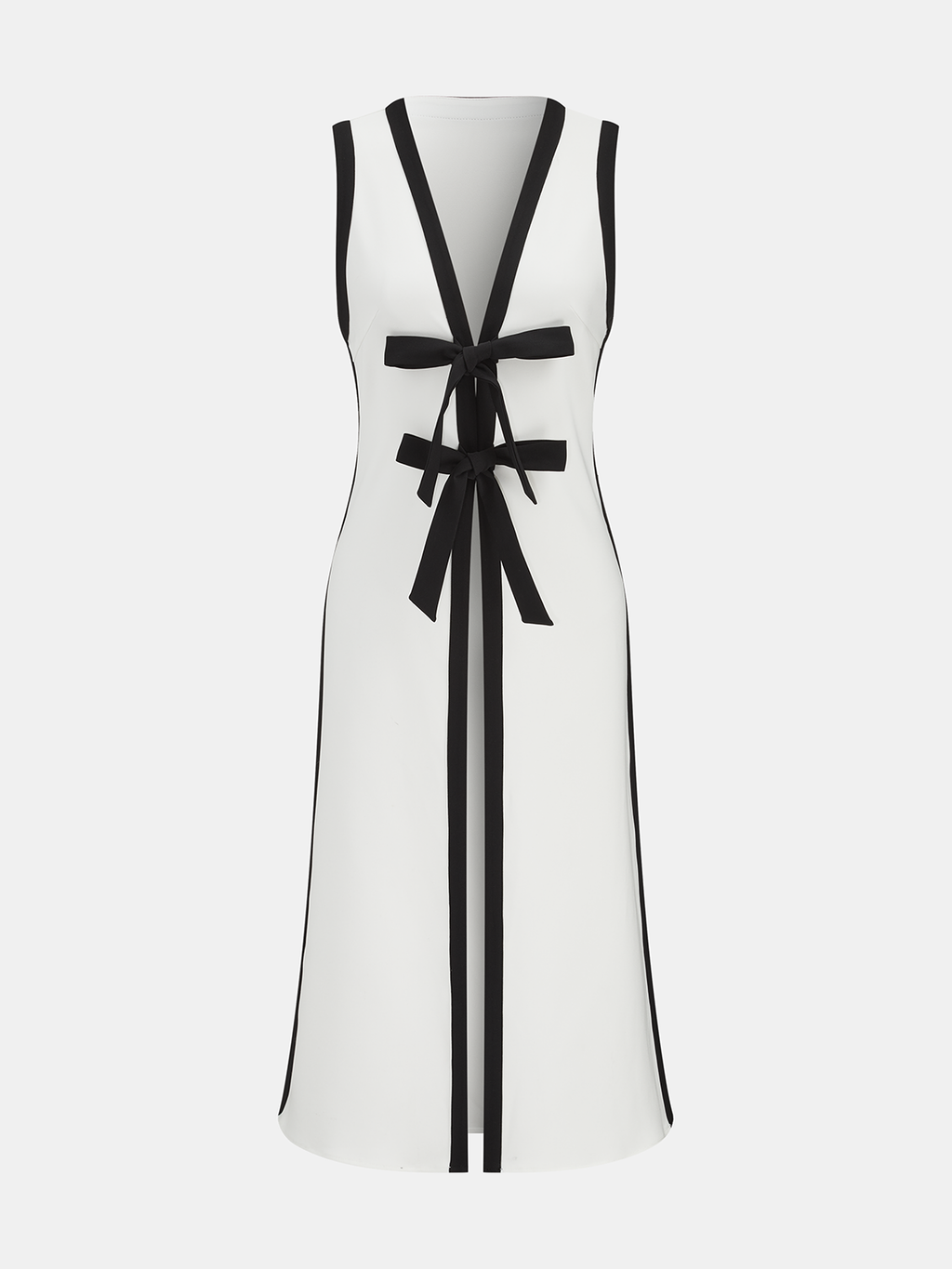 Ensemble gilet long et pantalon avec nœud papillon
