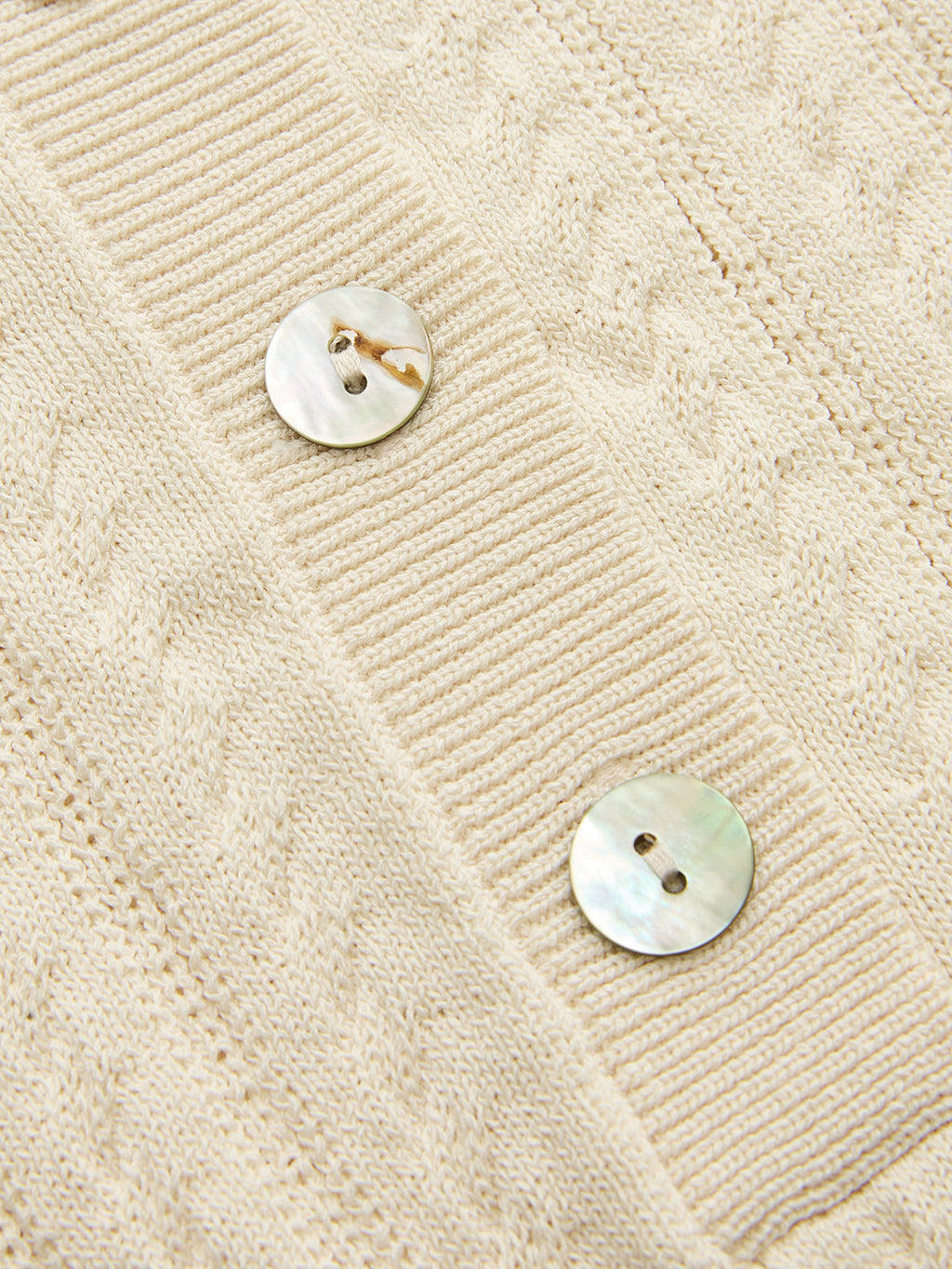 Gilet pull sans manches Henley en maille torsadée