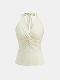 Neckholder-Top mit Twist-Front