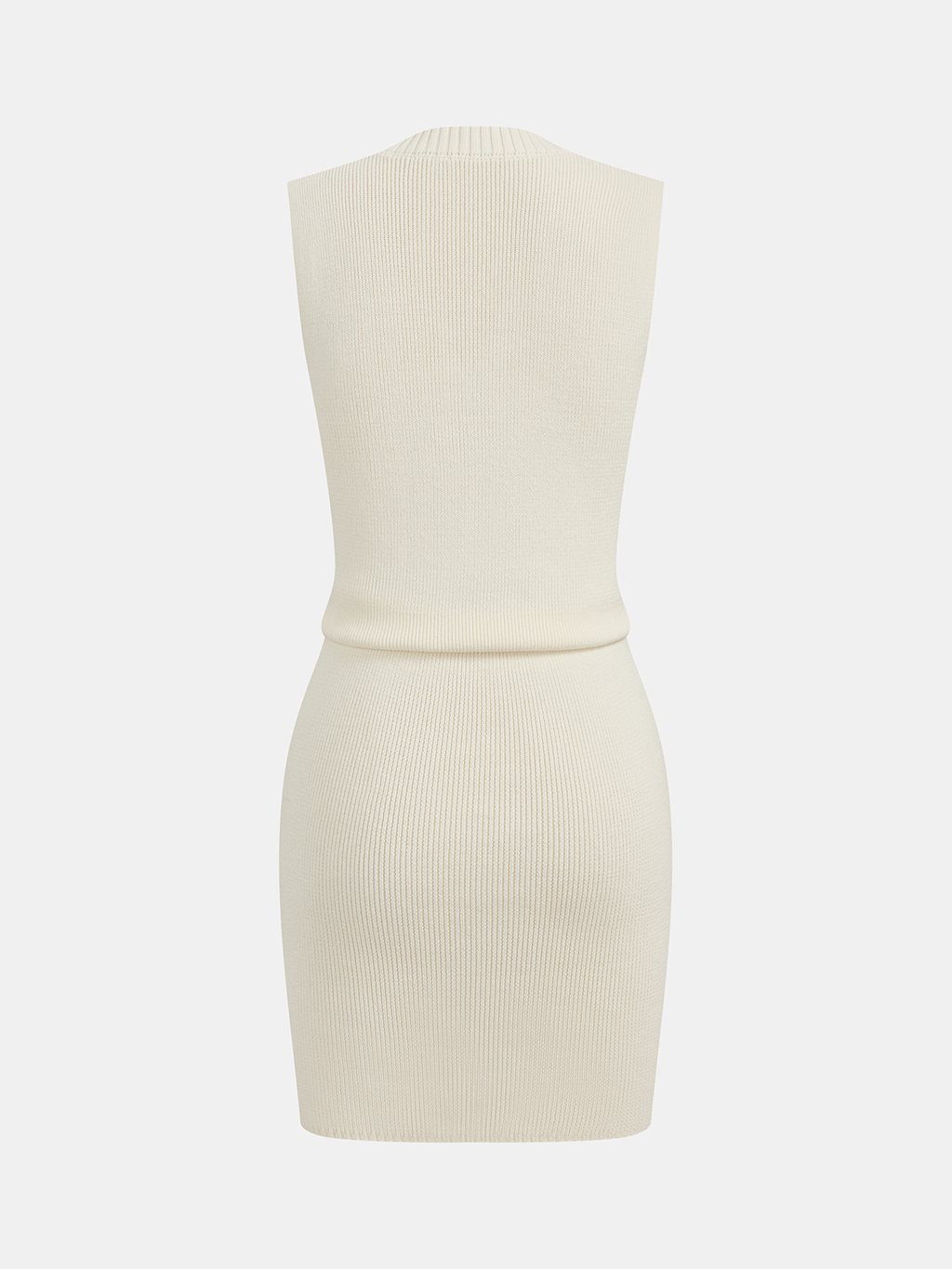 Ärmelloses Bodycon-Strickkleid mit V-Ausschnitt