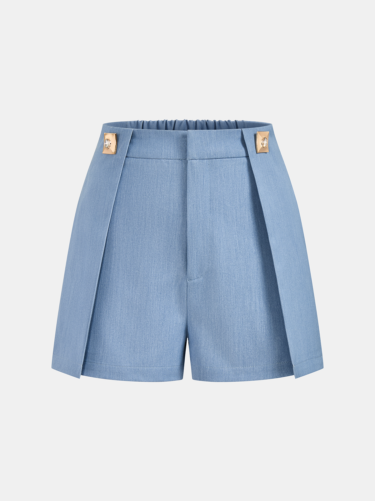 Short décontracté orné taille mi-haute
