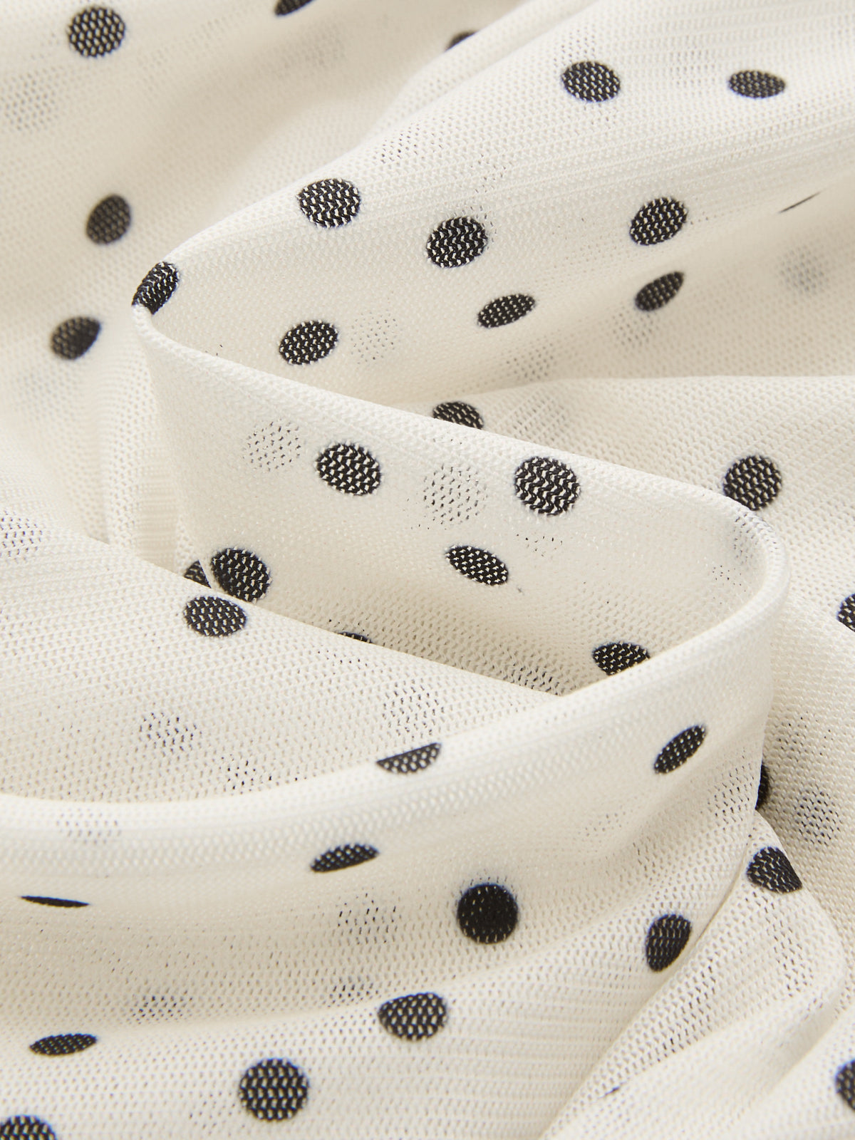 Haut à une épaule, à pois et fleurs 3D