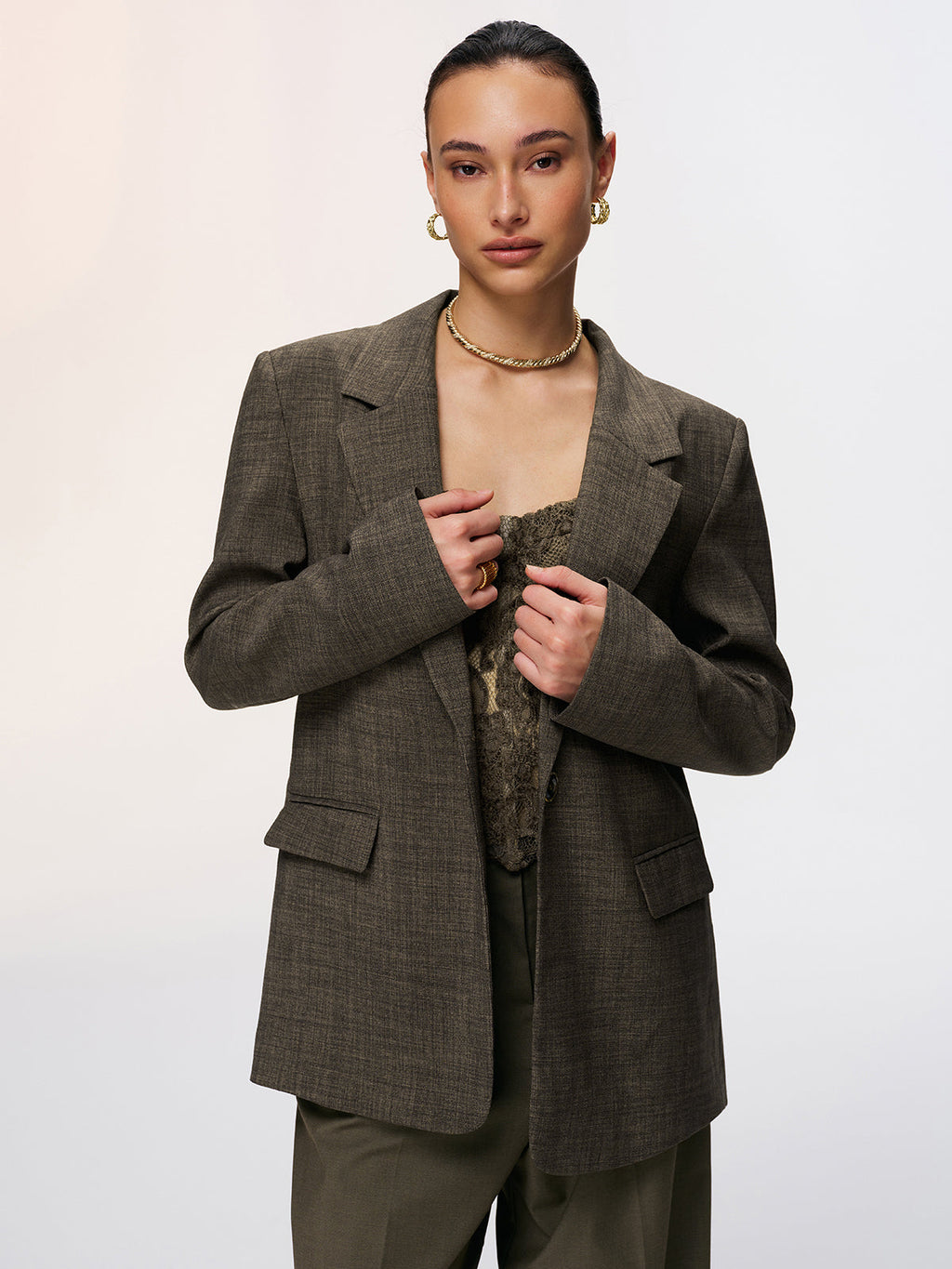 Lace Back Tie Detail Blazer