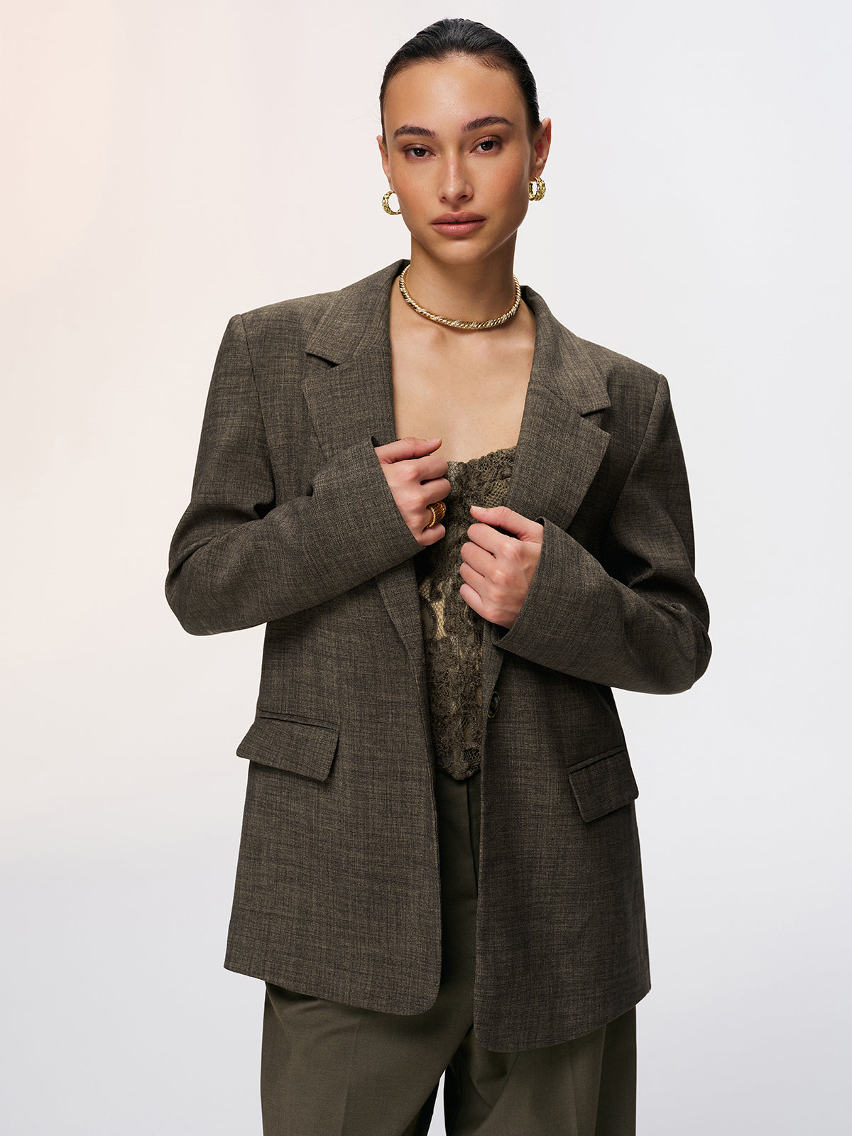 Blazer mit Schnürung hinten