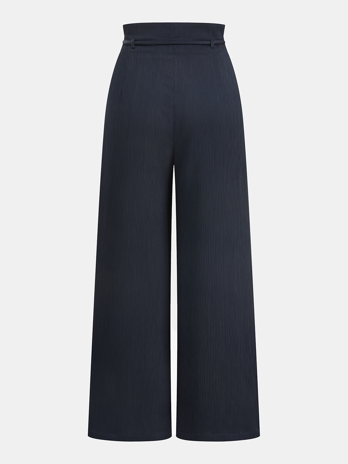 Pantalon large à taille élastique en satin