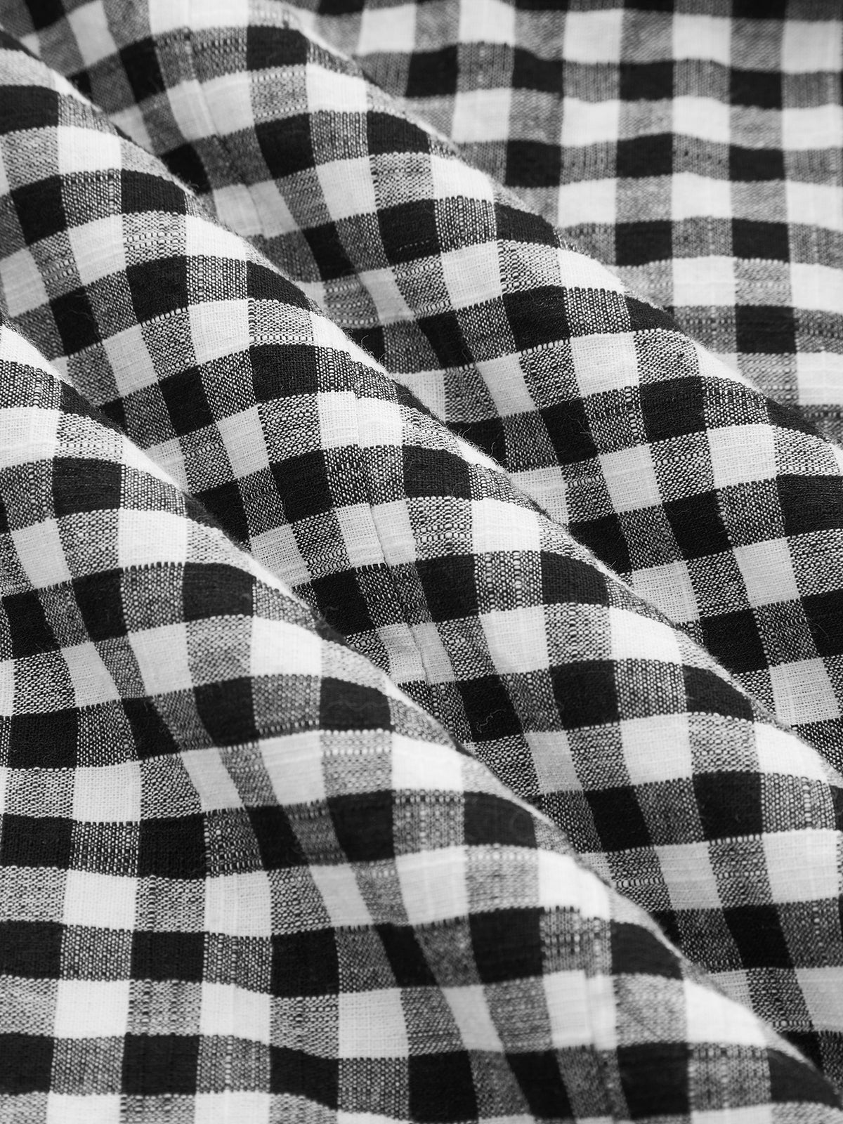 Robe longue sans manches en coton à carreaux vichy avec ceinture
