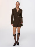 Kurzer Blazer & Falten-Shorts-Set