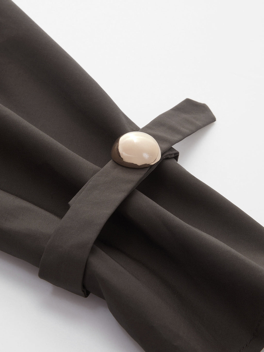 Tencel-Blend Asymmetric Wrap Blouse
