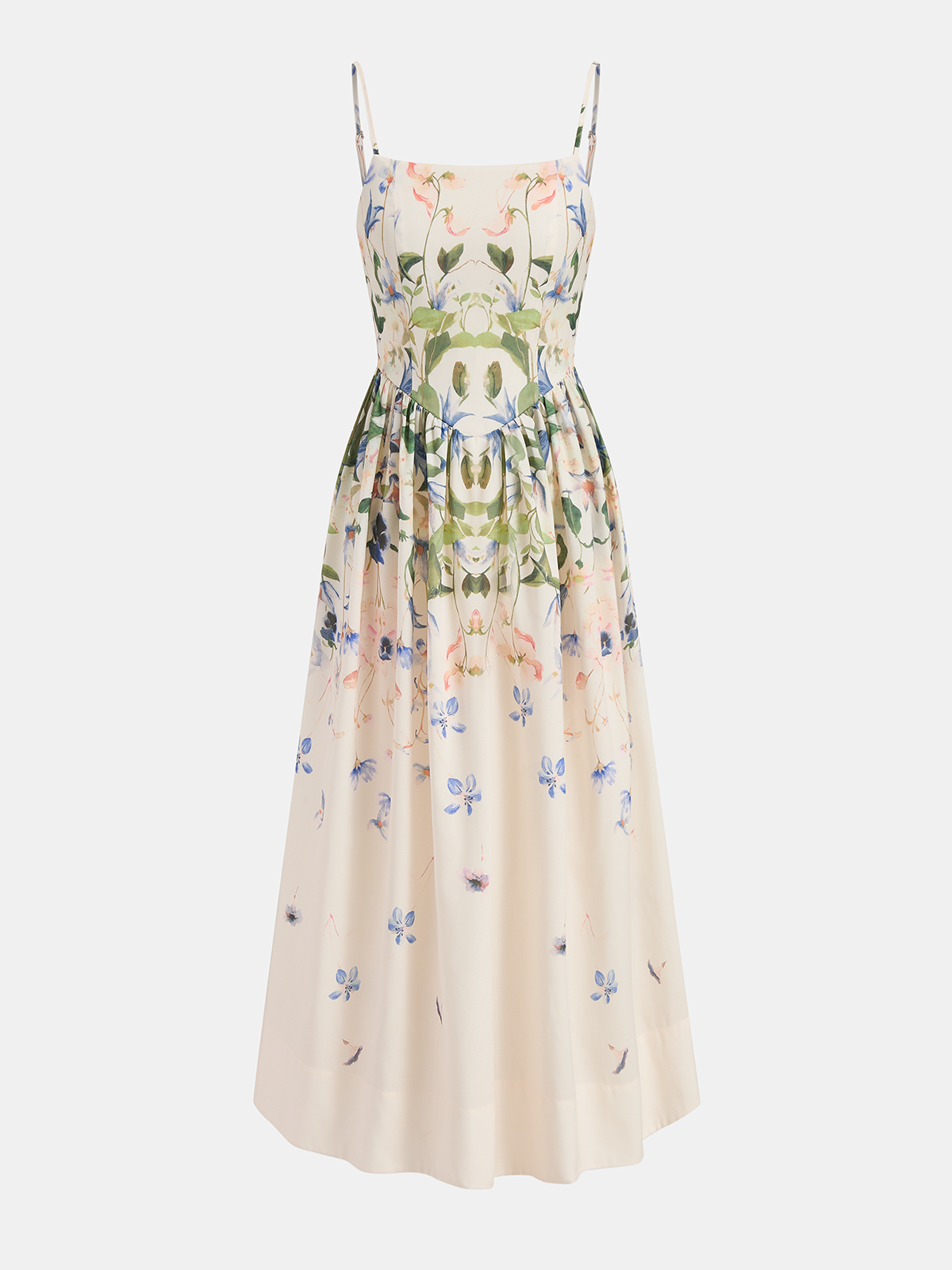 Maxikleid mit Blümchenmuster und Spaghettiträgern