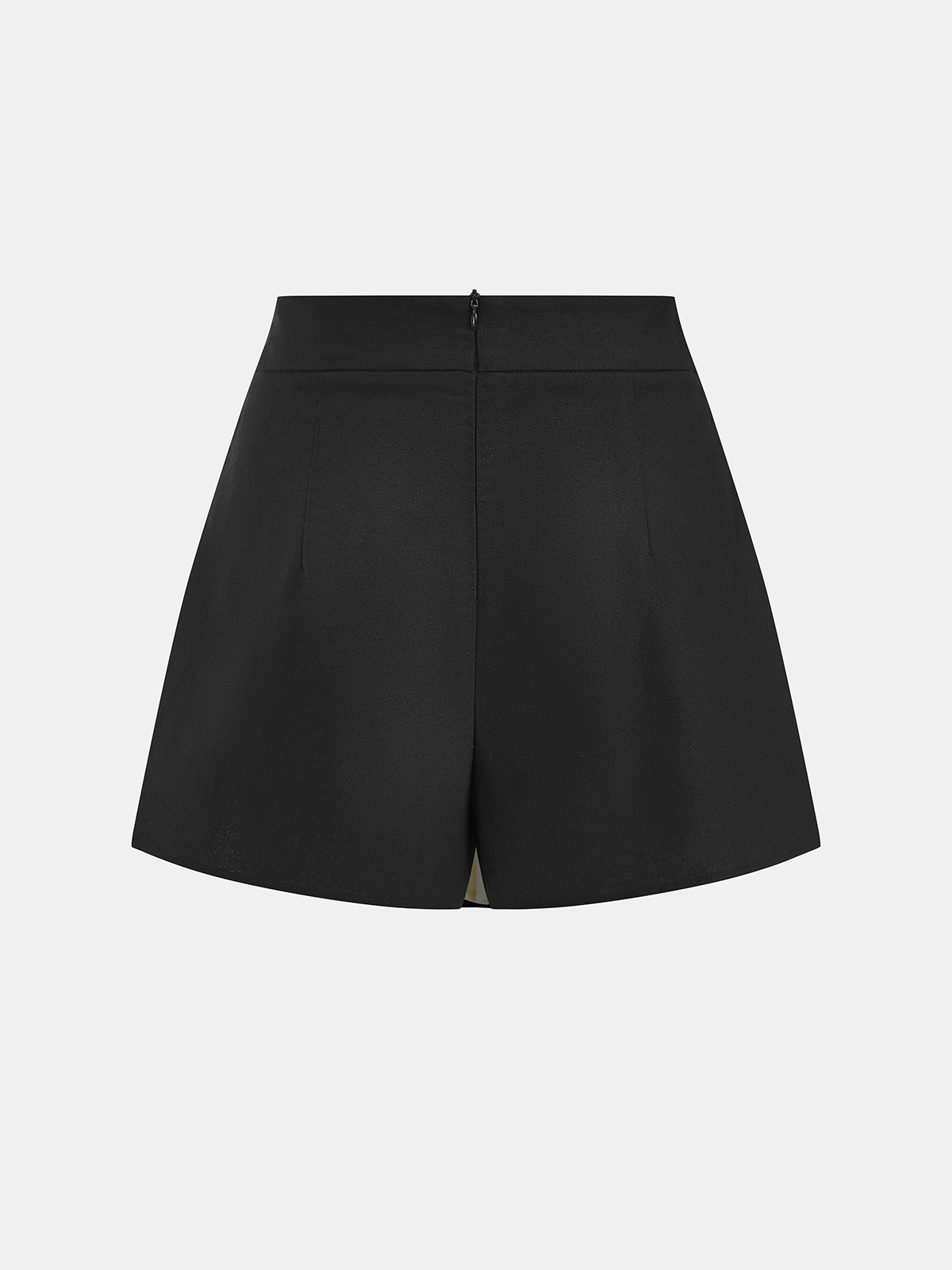 Shorts bicolores en coton et lin à cordon de serrage
