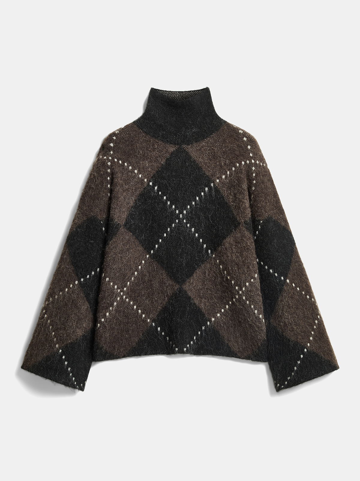 Ensemble pull en laine mélangée Argyle et mini-jupe