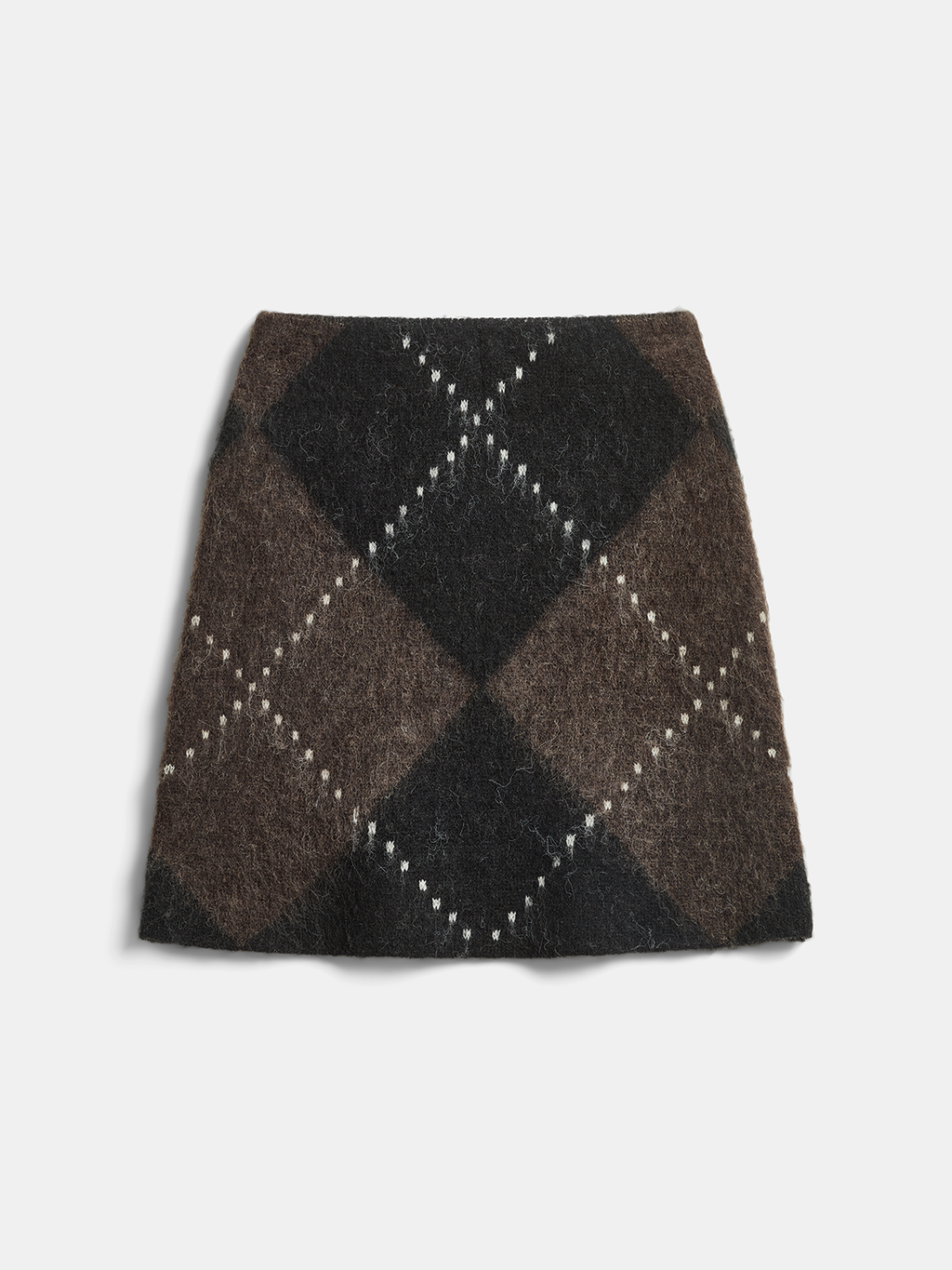 Ensemble pull en laine mélangée Argyle et mini-jupe