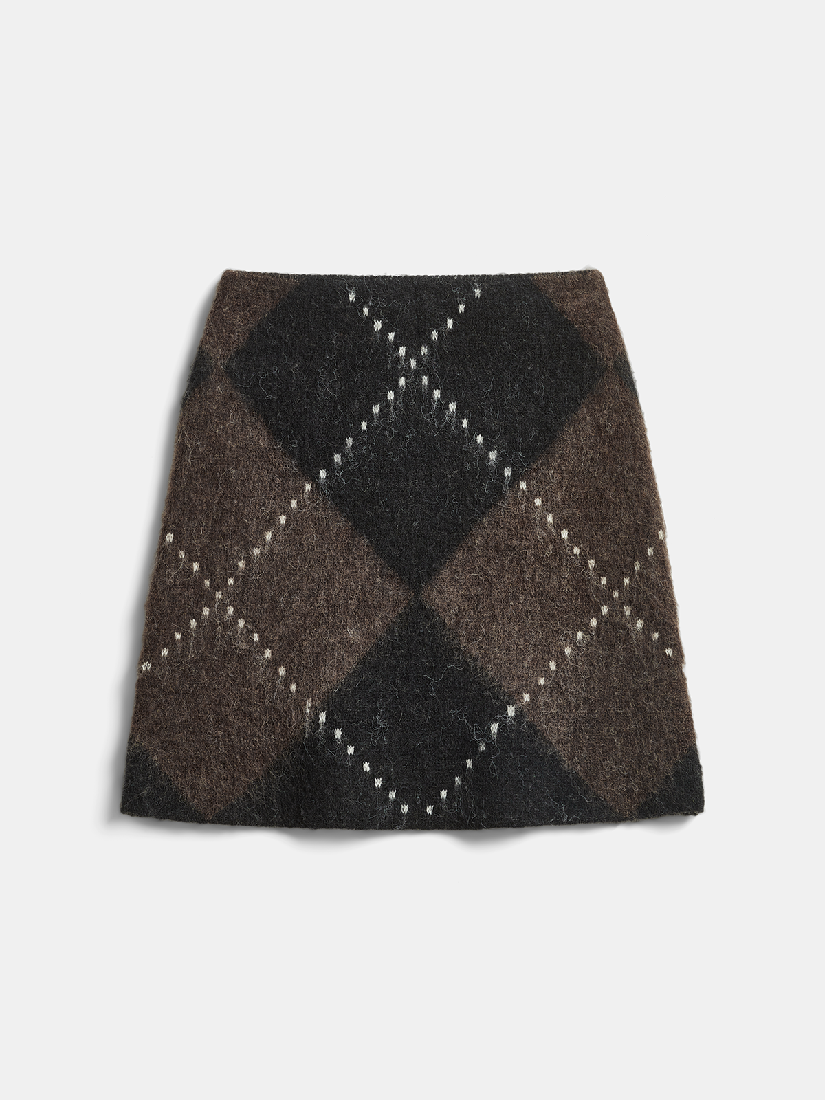 Ensemble pull en laine mélangée Argyle et mini-jupe