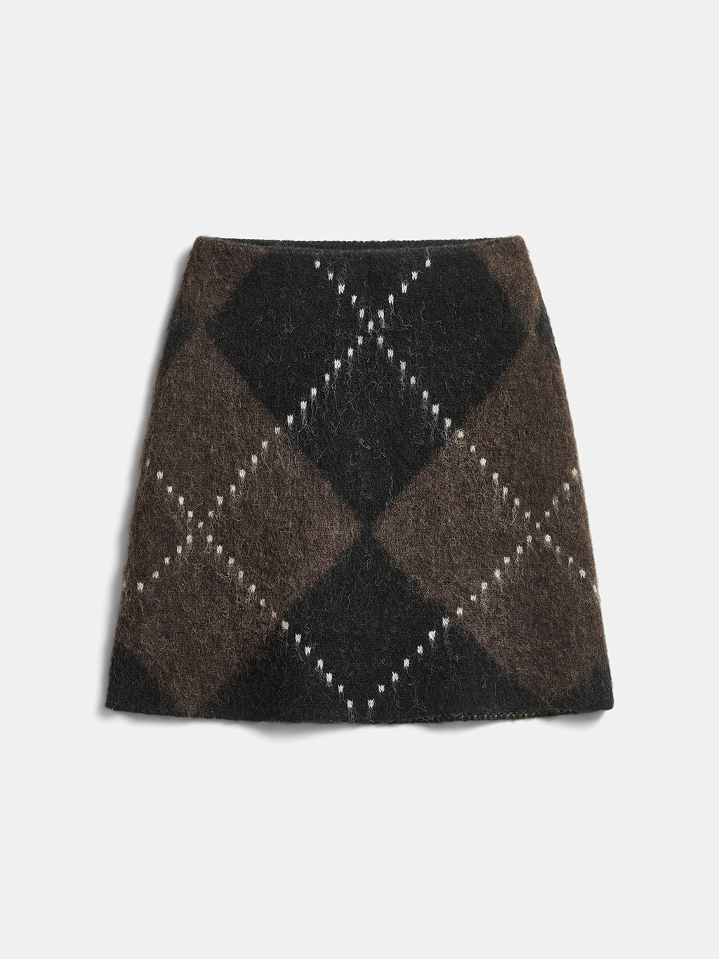 Ensemble pull en laine mélangée Argyle et mini-jupe