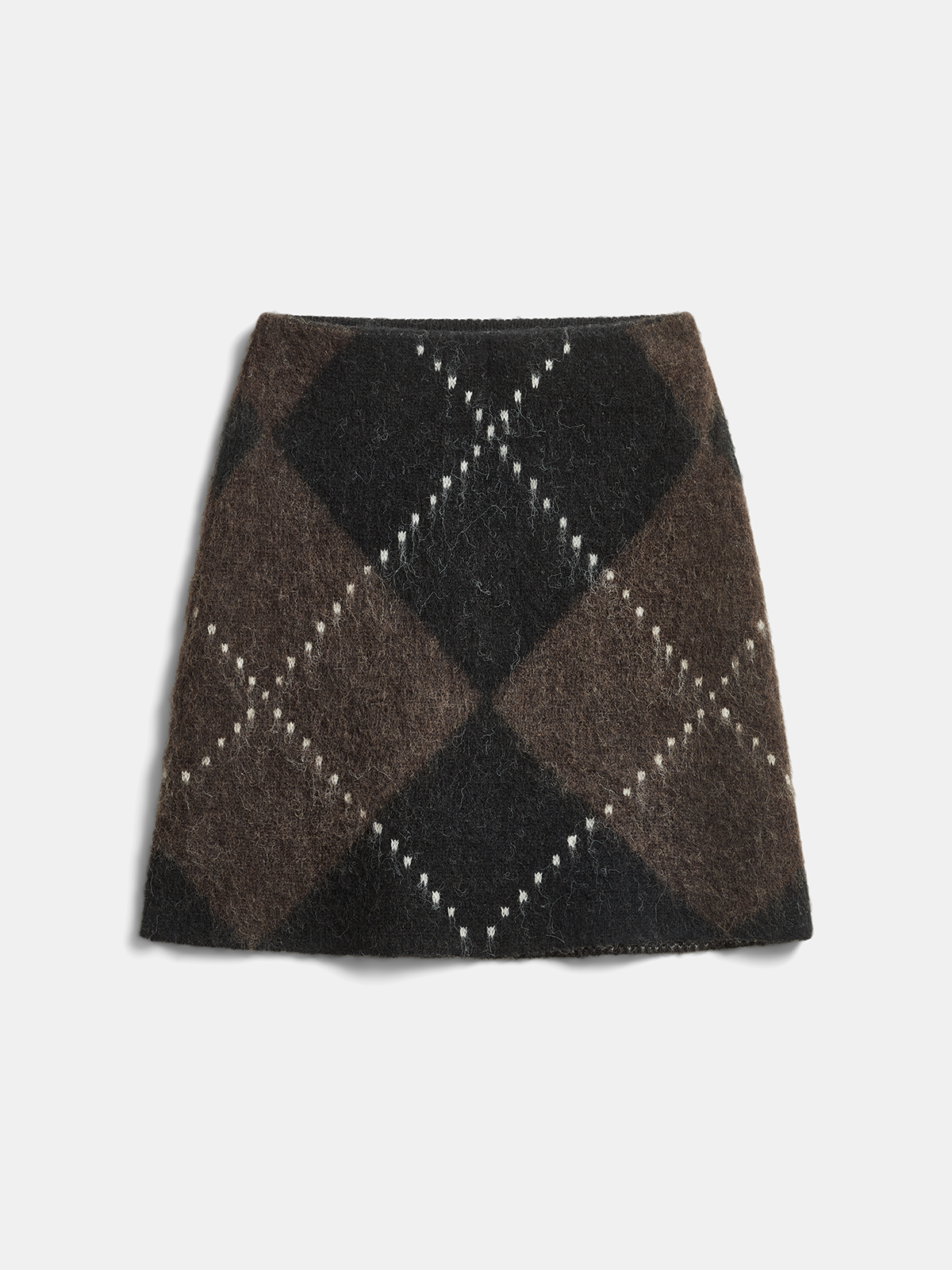 Ensemble pull en laine mélangée Argyle et mini-jupe