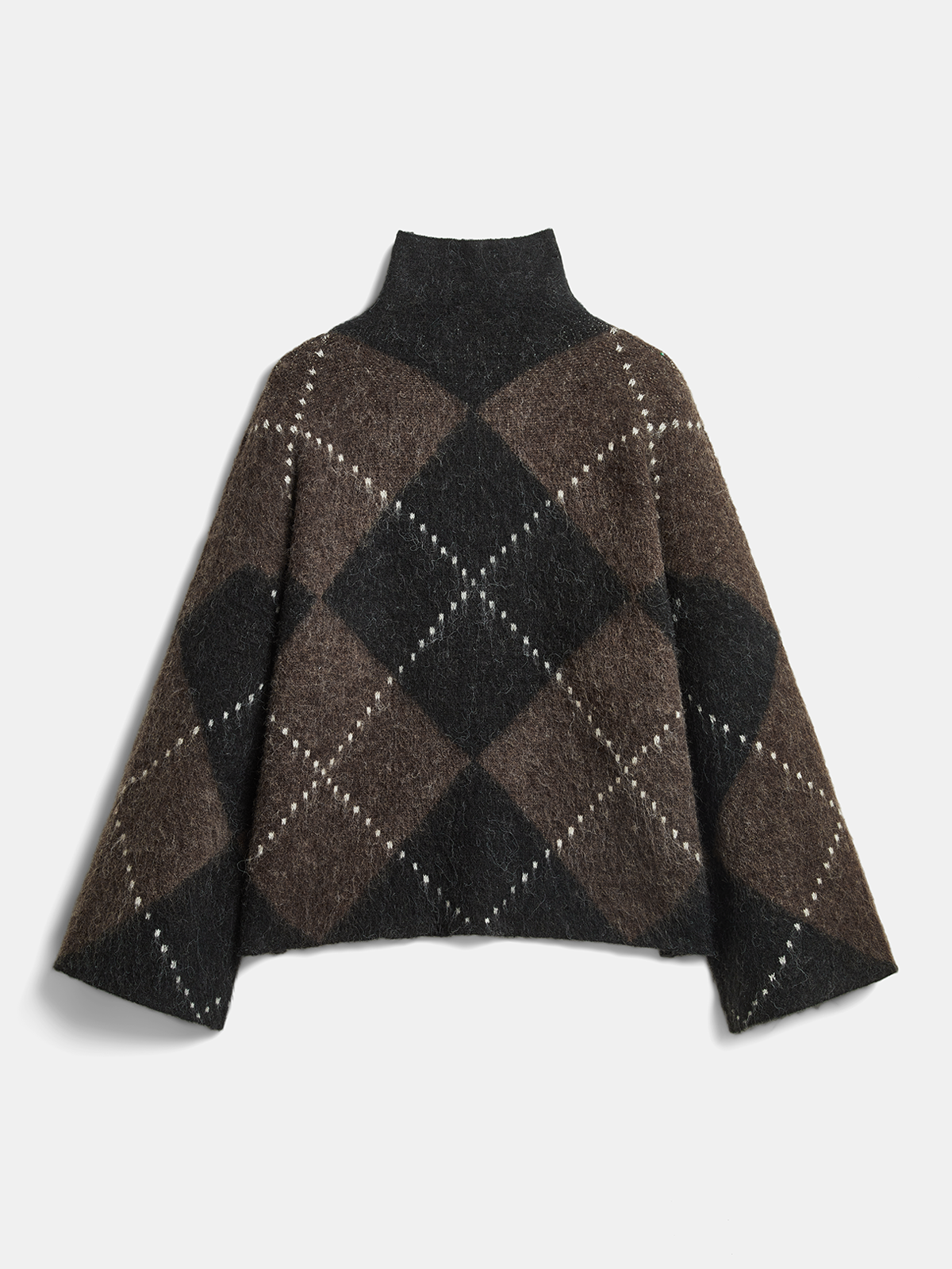 Ensemble pull en laine mélangée Argyle et mini-jupe