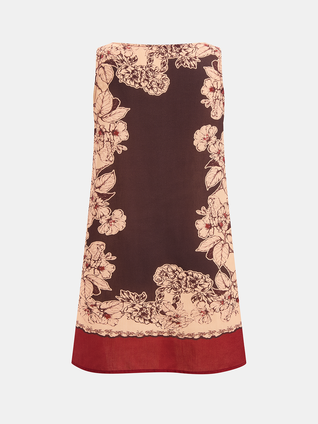 Robe Courte Sans Manches à Imprimé Floral Vintage