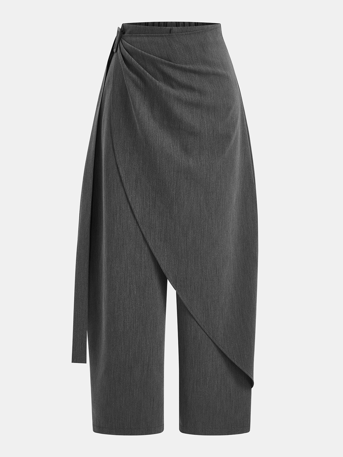 Pantalon large portefeuille asymétrique