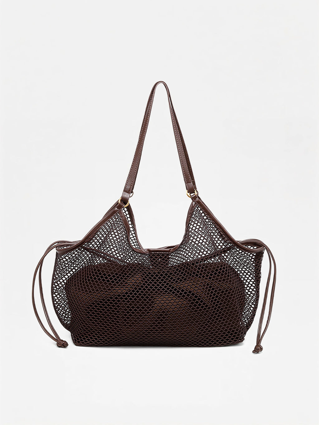 Kordelzug-Netz-Schultertasche