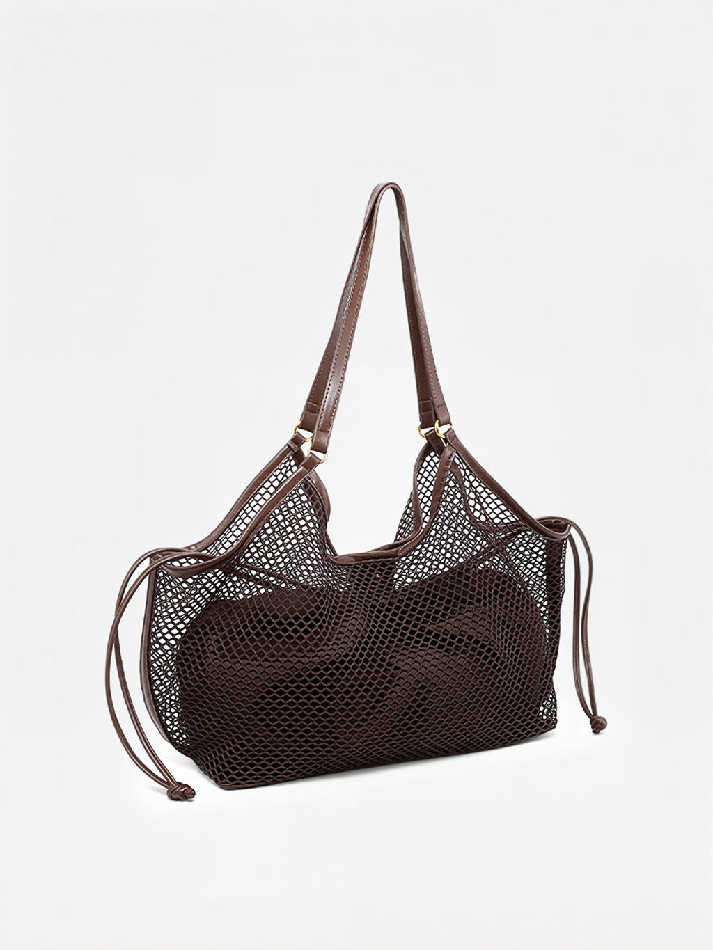 Kordelzug-Netz-Schultertasche