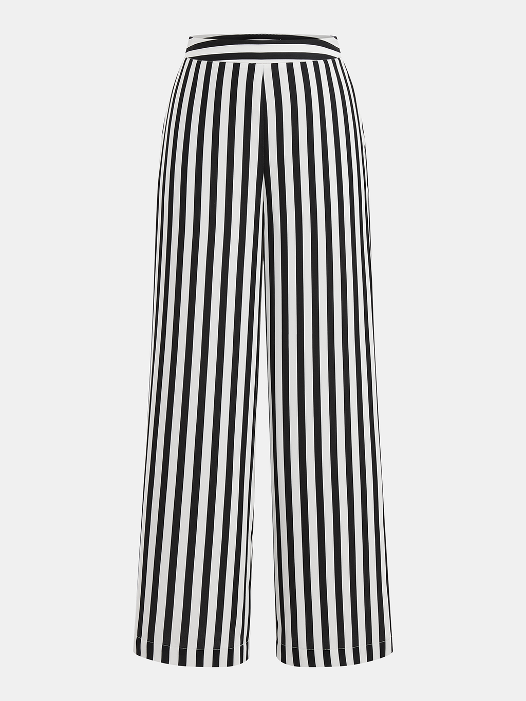 Ensemble haut péplum sans manches rayé et pantalon