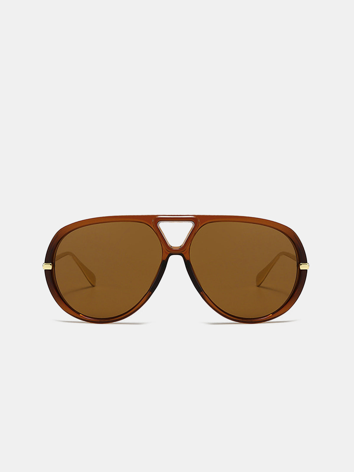 Lunettes de soleil aviateur à branches métalliques