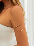 Minimalist Teardrop Open Upper Arm Cuff