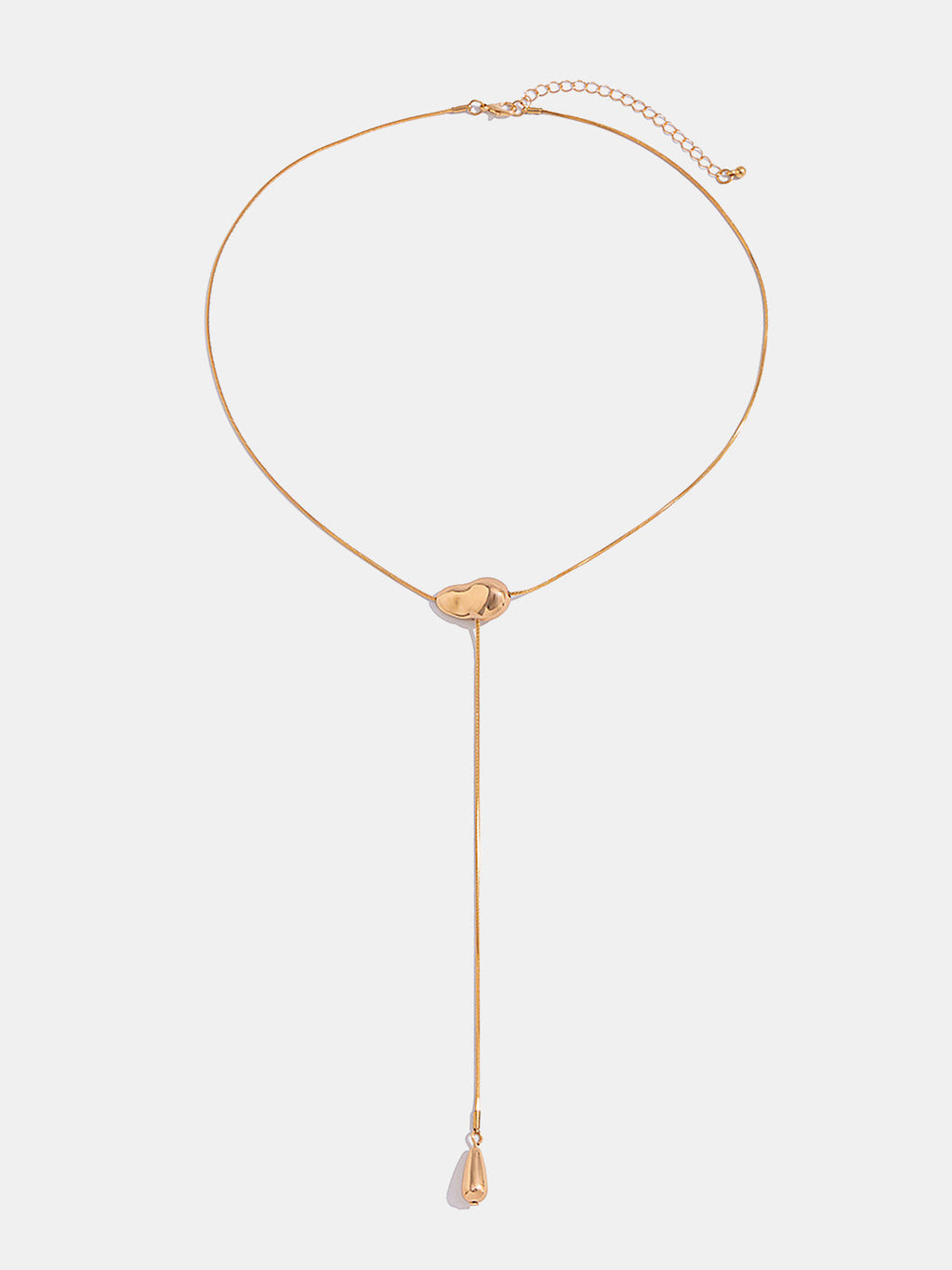 Minimalistische asymmetrische Lariat-Halskette