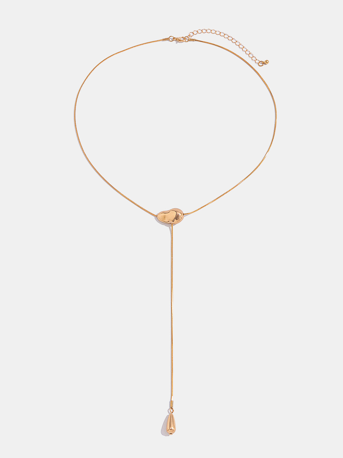 Minimalistische asymmetrische Lariat-Halskette