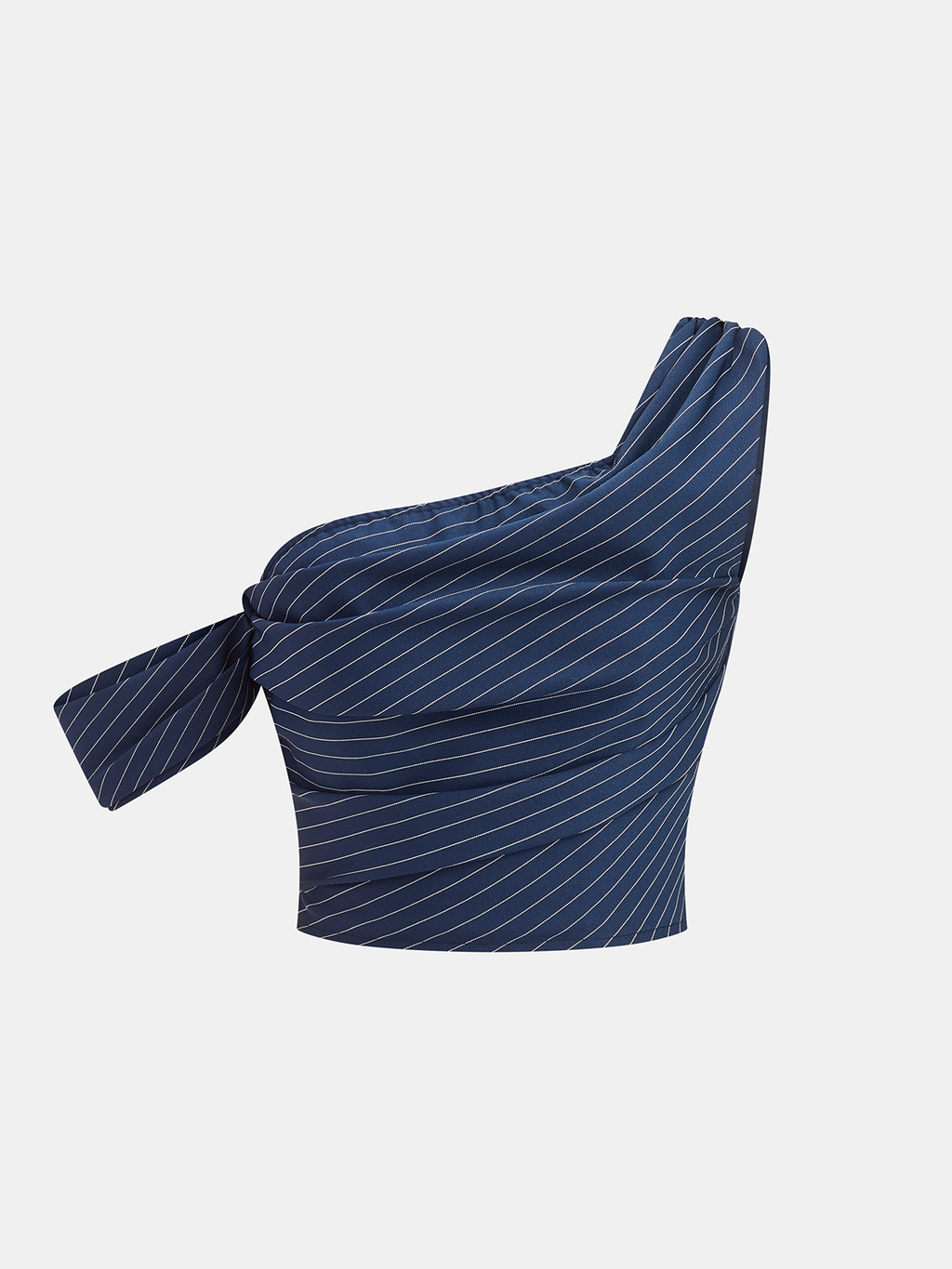 Ensemble pantalon et haut rayé à une épaule