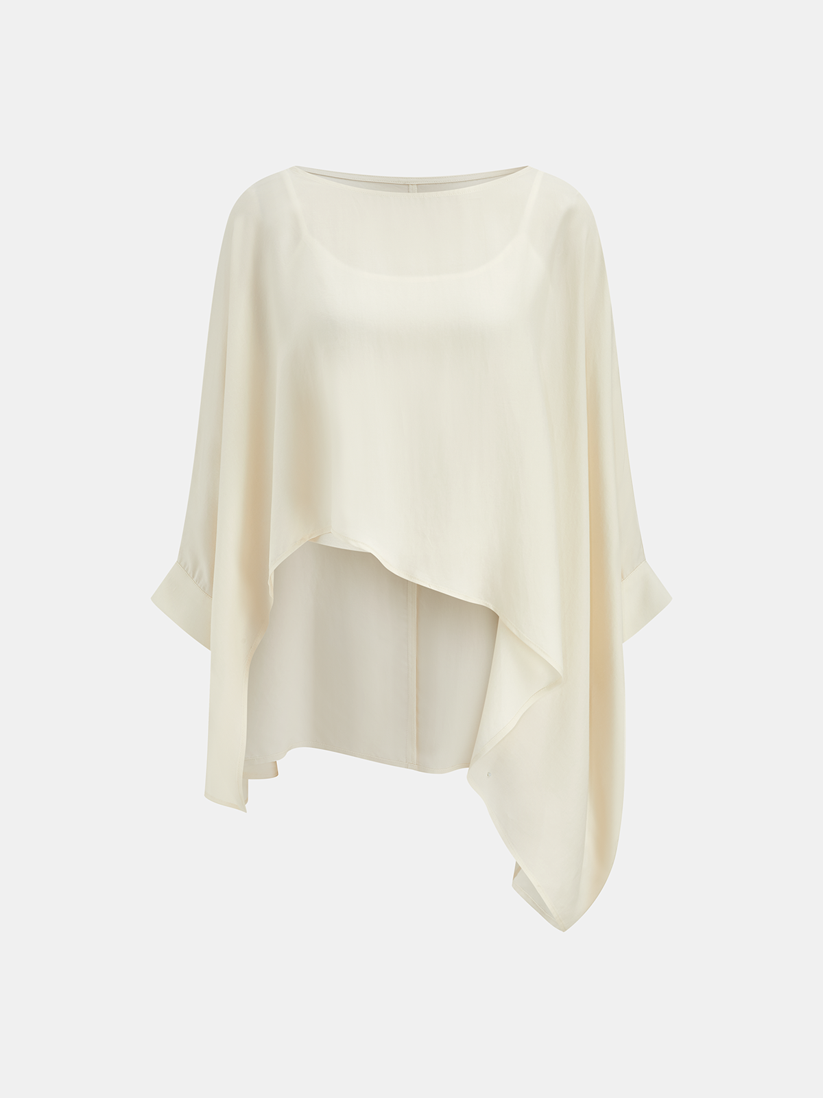 Ensemble deux pièces caraco et blouse ample asymétrique