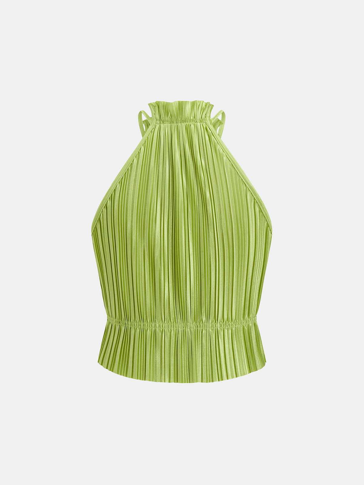 Gefaltetes Neckholder Crop Top & Hose Set