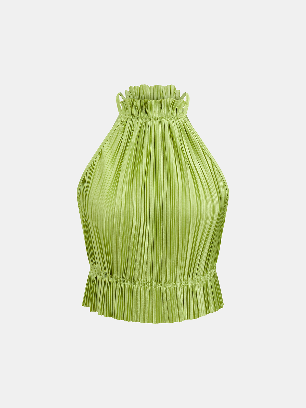 Gefaltetes Neckholder Crop Top & Hose Set