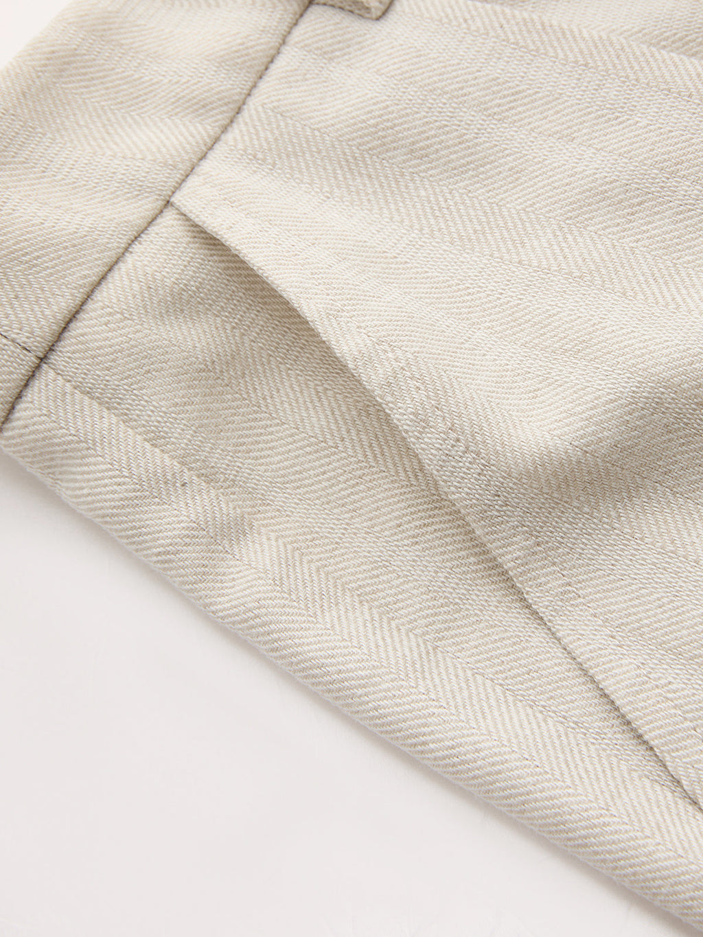 Baumwolle Leinen One-Shoulder-Gürtel-Top & Hosen-Set