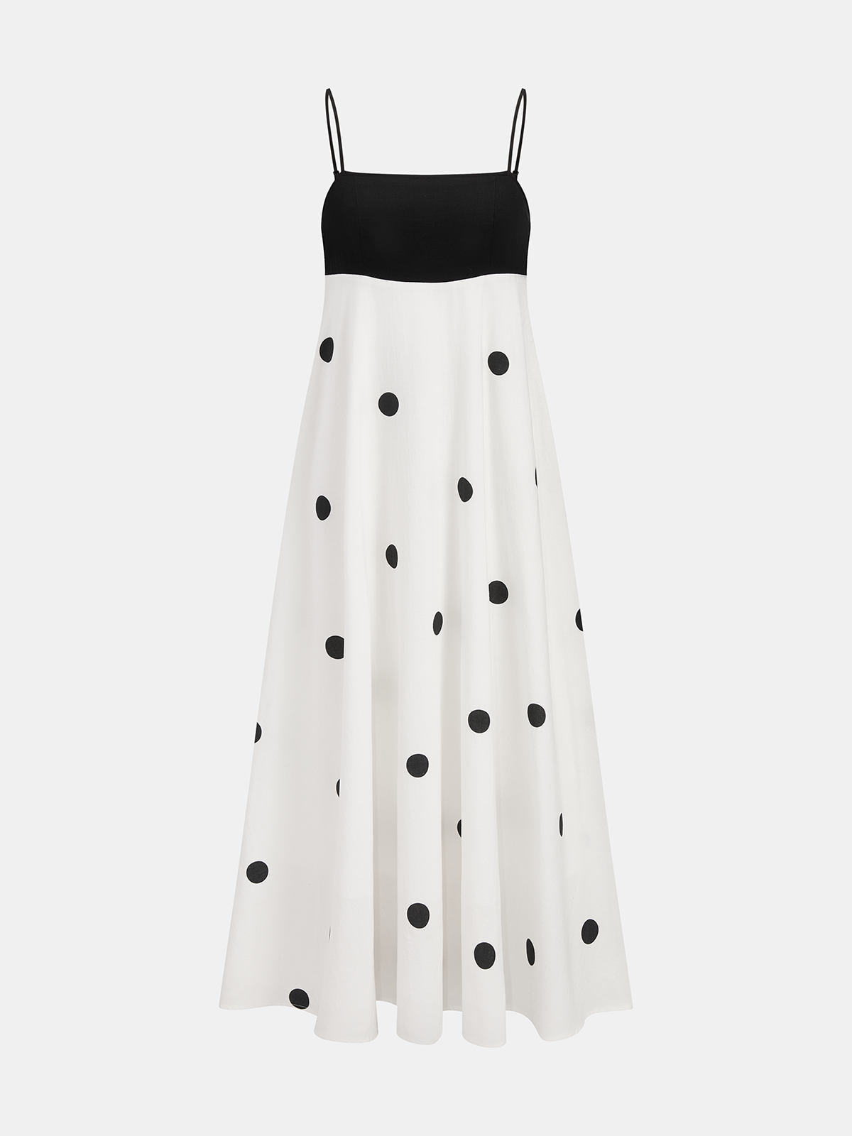 Gepunktetes Color-Block-Cami-Kleid