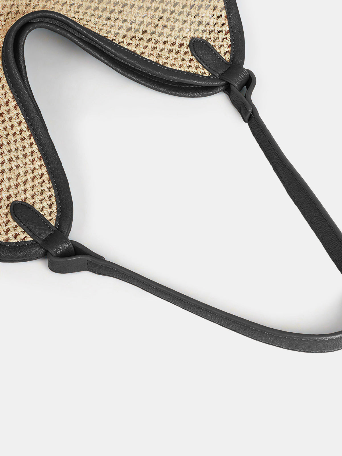 Sac fourre-tout hobo tissé en paille grande capacité
