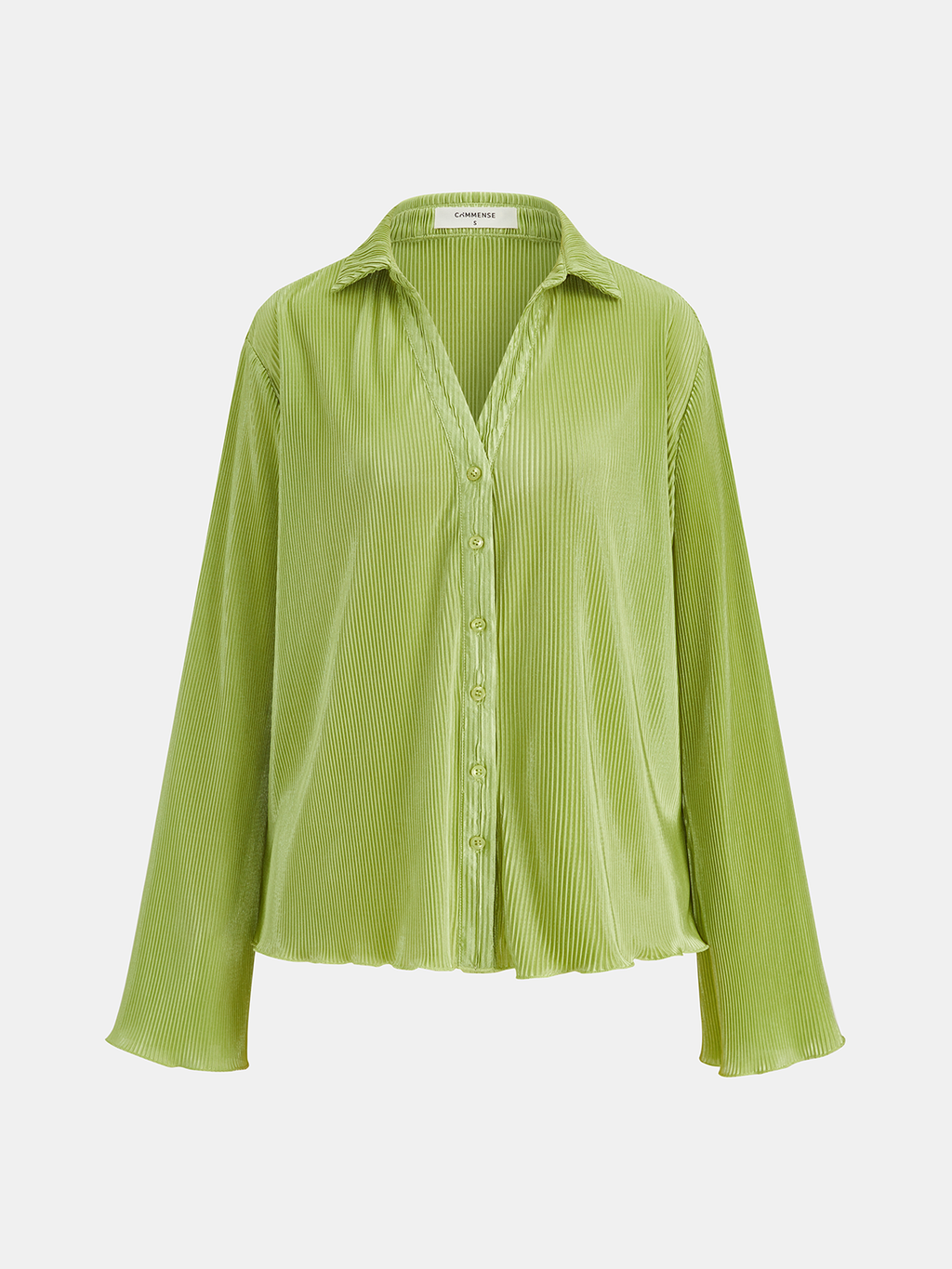 Plissiertes Crop-Shirt mit gedrehter Vorderseite und Shorts-Set