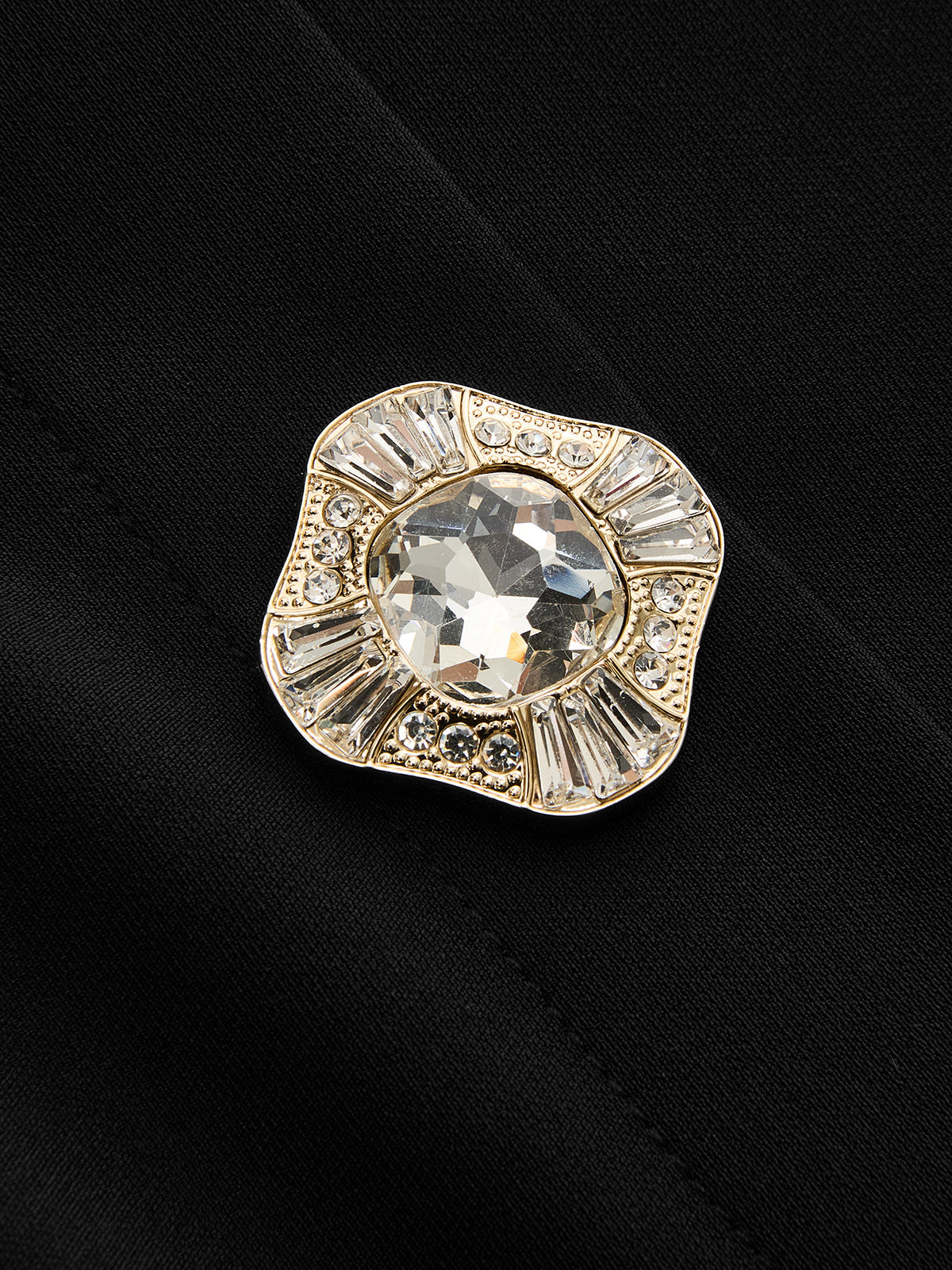 Robe sans manches à détail strass et ourlet contrastant