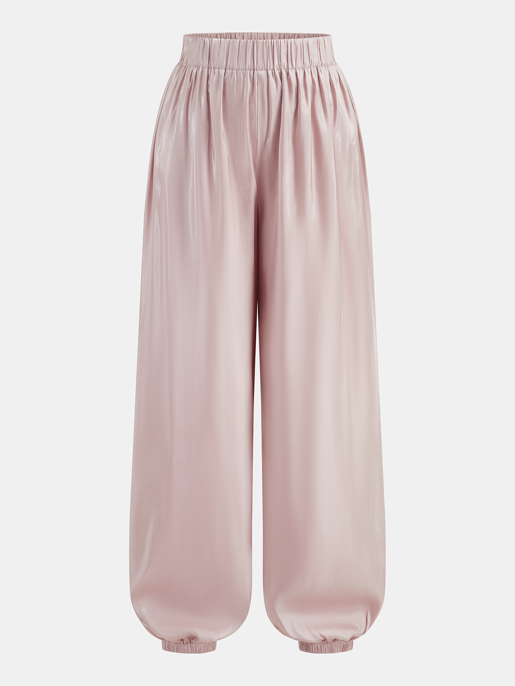 Elastische Taille Glänzende Laternenhose